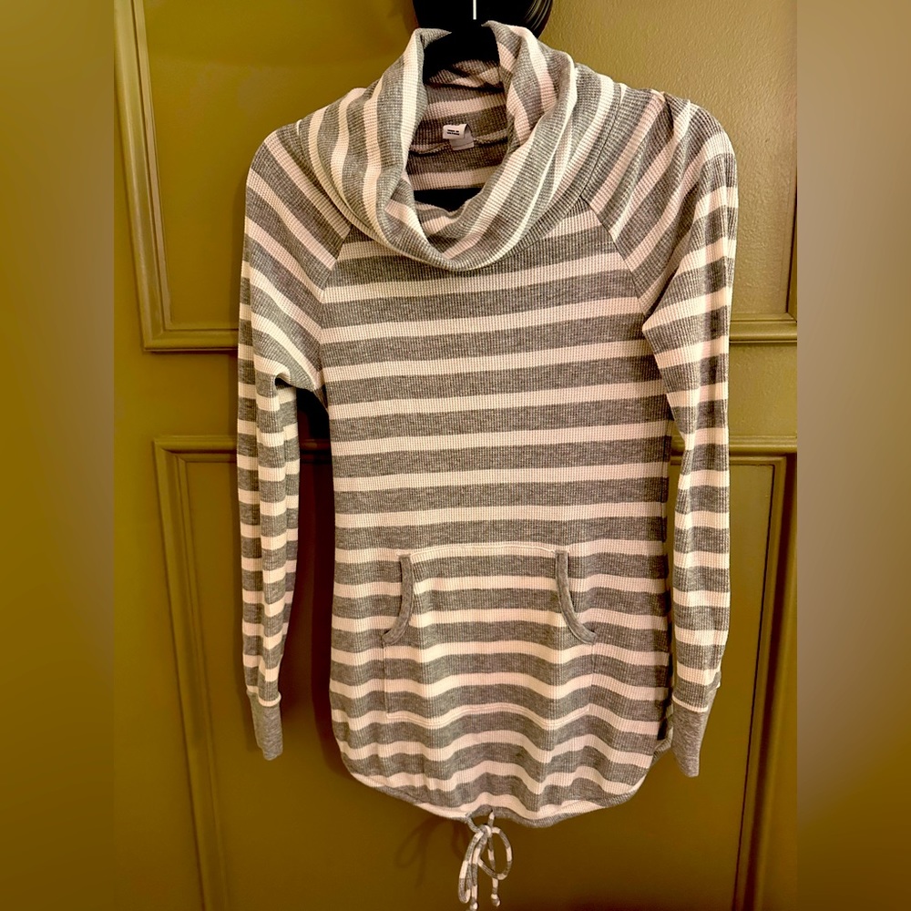 Long sleeve waffle knit striped size small Old Navy Maternity shirt.